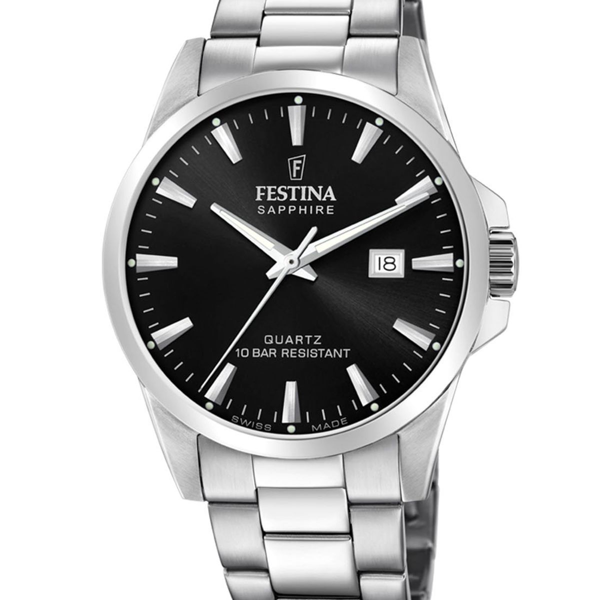 FESTINA SWISS - Reloj F20024/4 Festina Swiss Negro Hombre Swiss Made