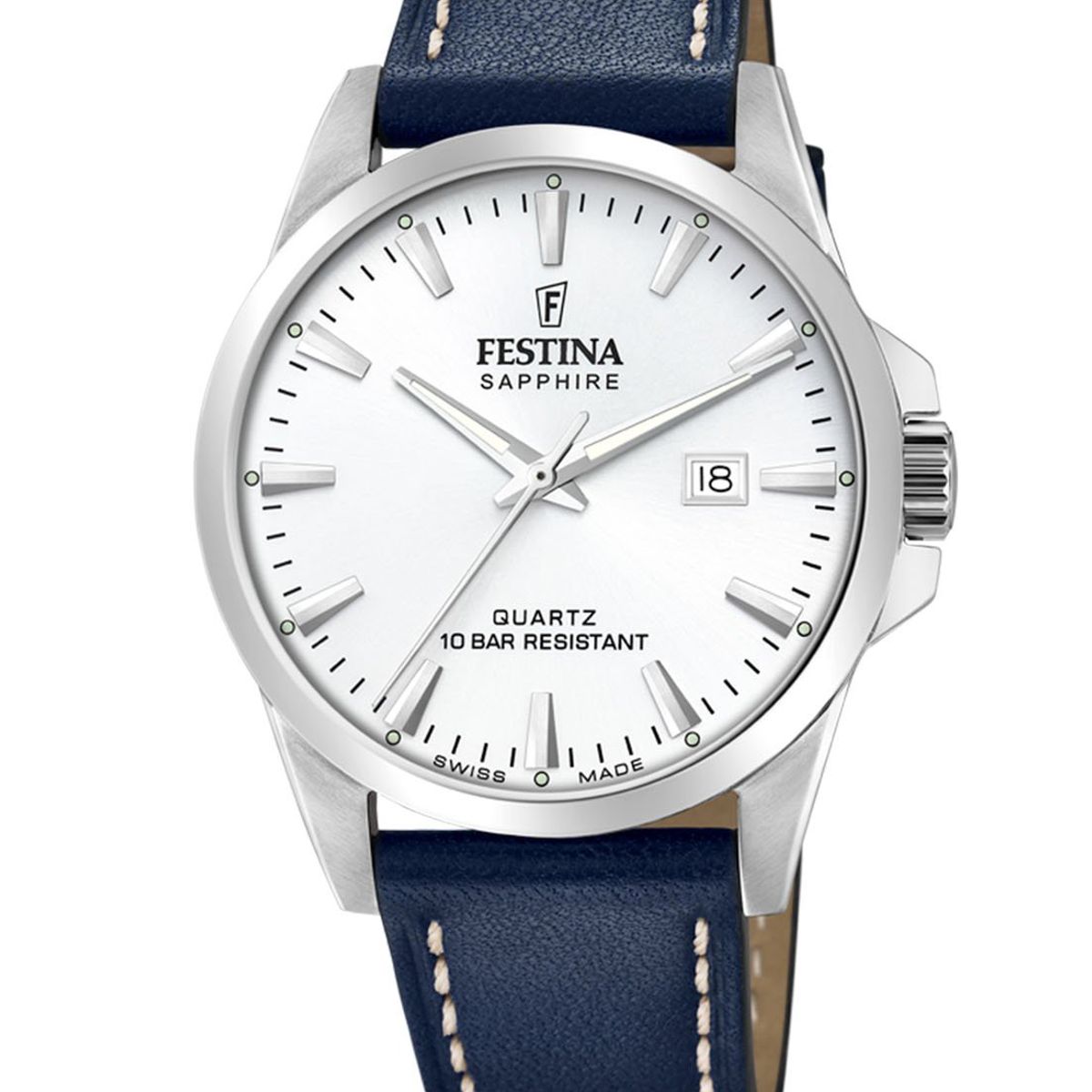FESTINA SWISS - Reloj F20025/2 Festina Swiss Plateado Hombre Swiss Made