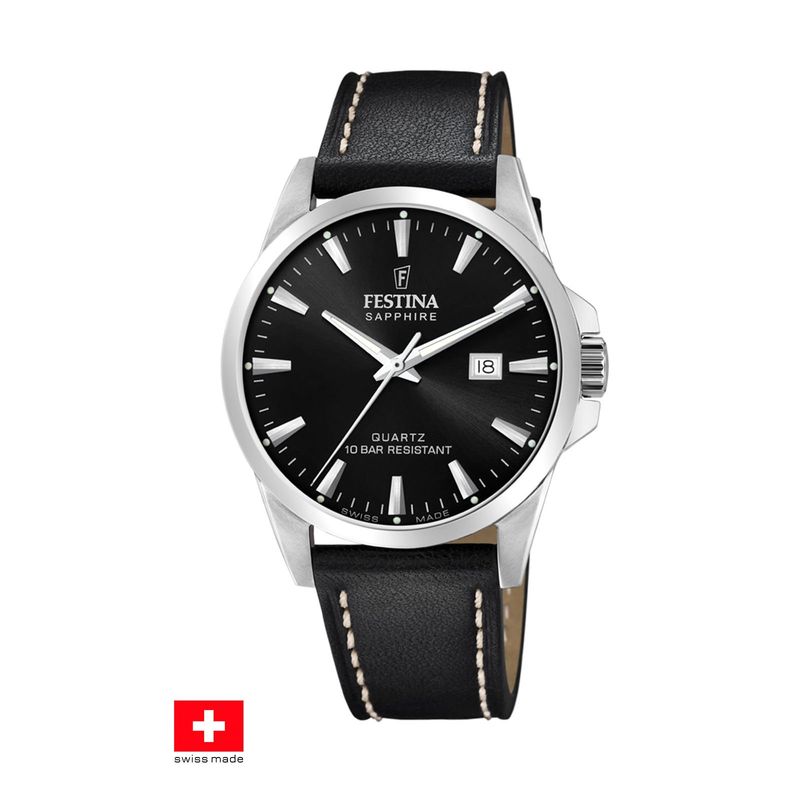 FESTINA SWISS - Reloj F20025/4 Festina Swiss Negro Hombre Swiss Made