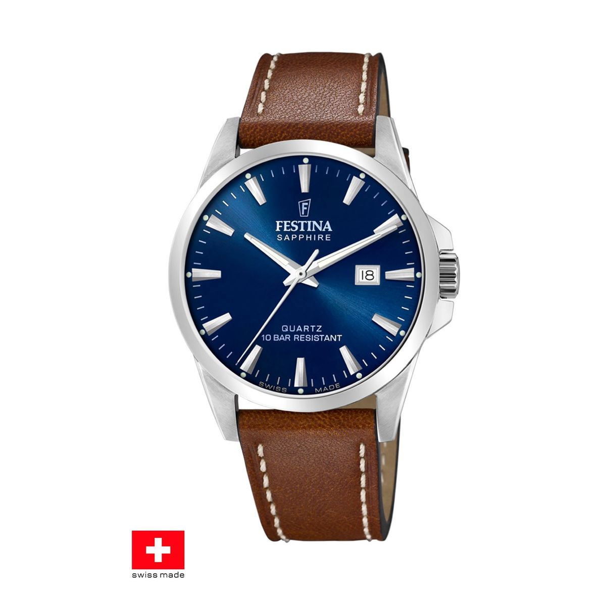 FESTINA SWISS - Reloj F20025/3 Festina Swiss Azul Hombre Swiss Made