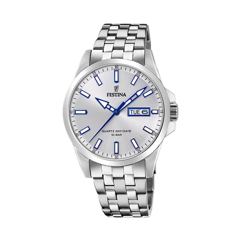 FESTINA - Reloj F20357/1 Festina Plateado Hombre Acero Clásico