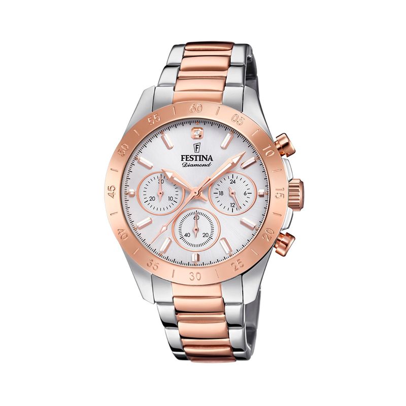FESTINA - Reloj F20398/1 Festina Blanco Mujer Boyfriend Collection
