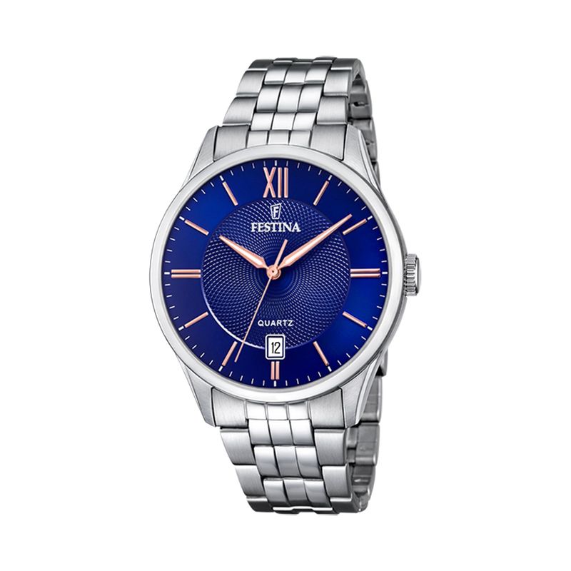 FESTINA - Reloj F20425/5 Festina Azul Hombre Acero Clásico