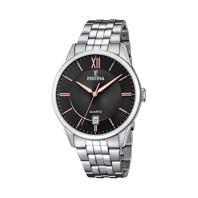 FESTINA - Reloj F20425/6 Festina Negro Hombre Acero Clásico