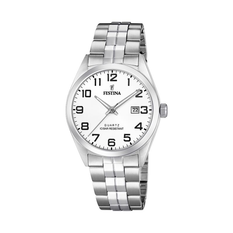 FESTINA - Reloj F20437/1 Festina Blanco Hombre Acero Clasico