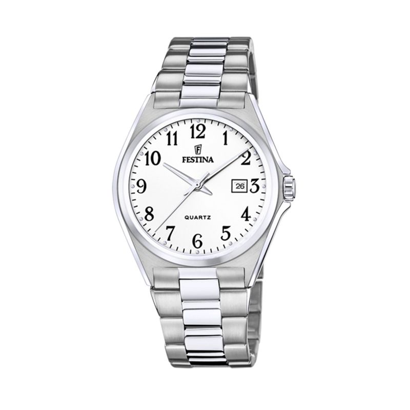 FESTINA - Reloj F20552/1 Festina Blanco Hombre Acero Clásico