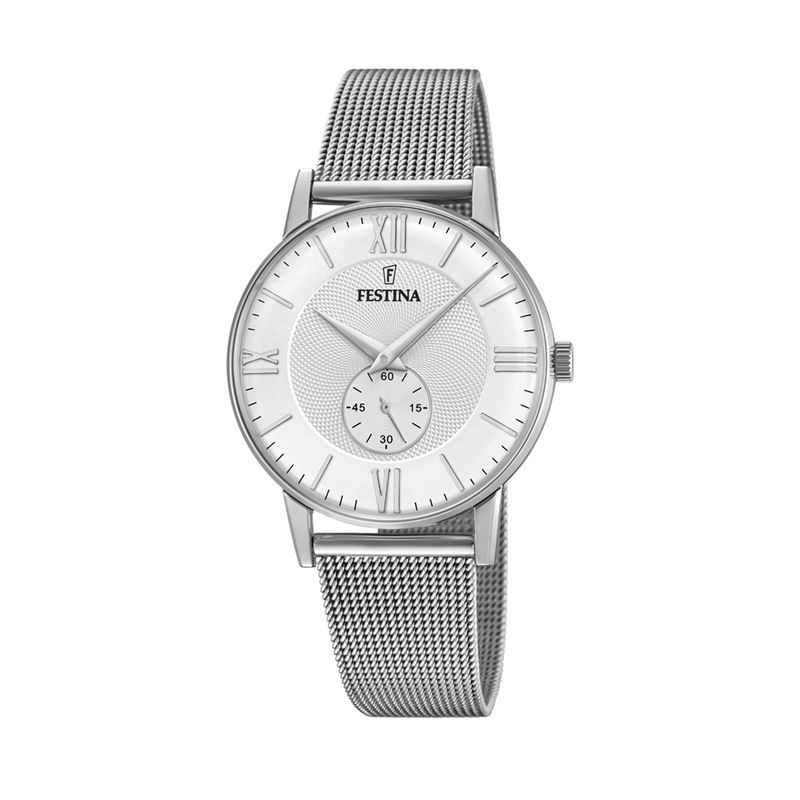 FESTINA - Reloj F20568/2 Festina Plateado Hombre Retro