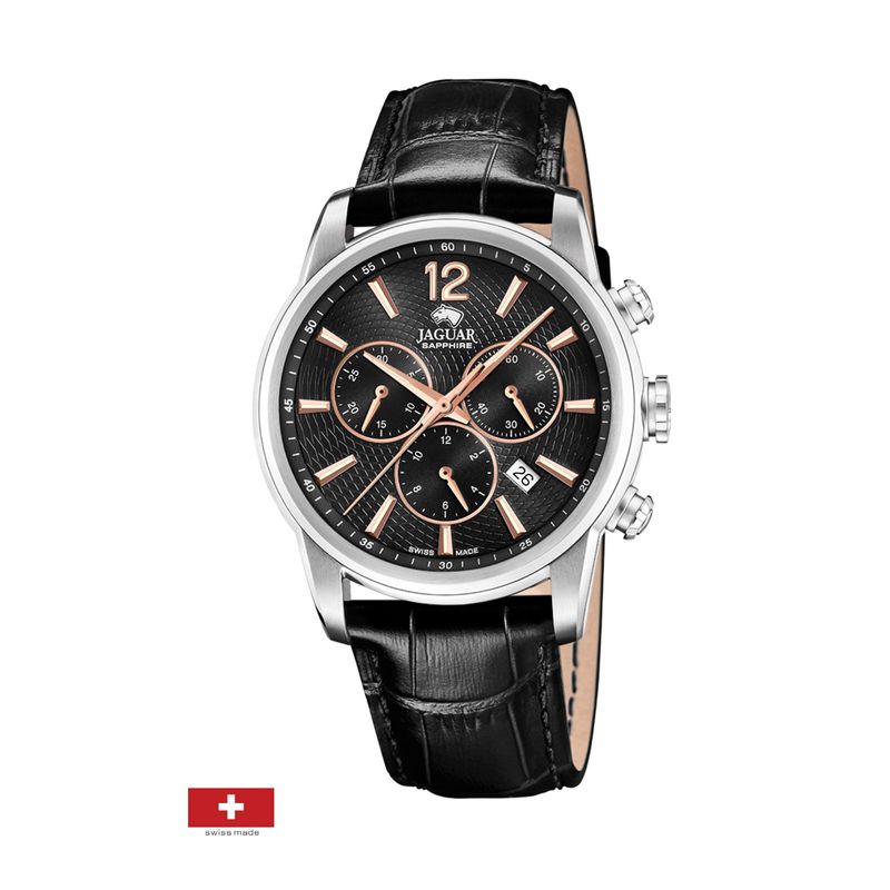 JAGUAR - Reloj J968/6 Jaguar Negro Hombre Acamar (Ay-Kuh-Mar)