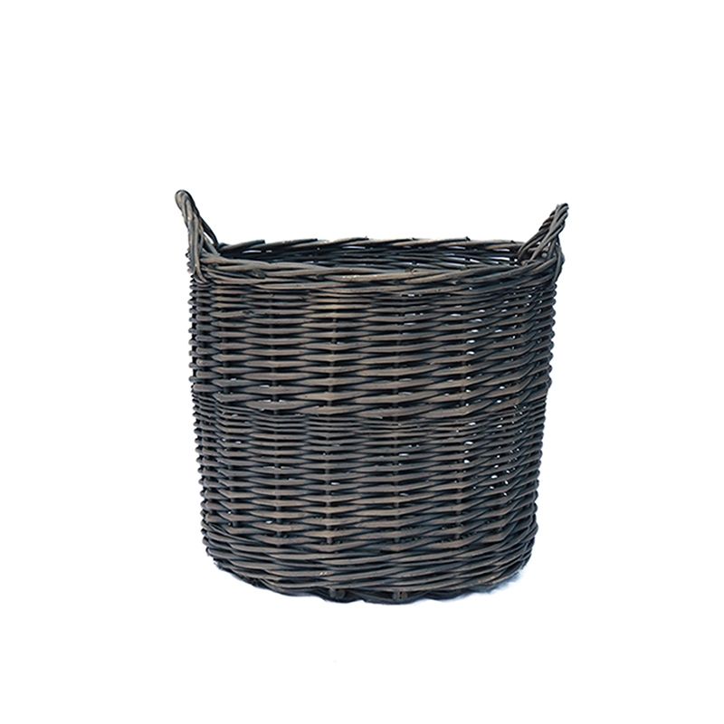 RUSTIC STYLE - Canasto 40x40 cm de mimbre gris