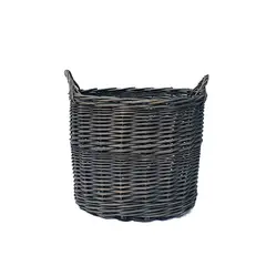 RUSTIC STYLE - Canasto 40x40 cm de mimbre gris
