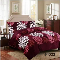 GENERICO - Cubrecama Plush con Chiporro Vino 2 plazas.