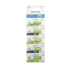 PHILCO - Pack 5 Pilas Recargables AA 2700mha