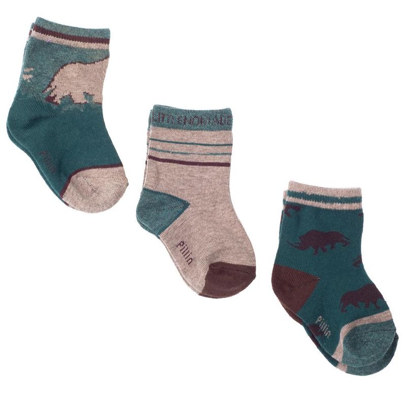 PILLIN - Pack 3 Calcetines Bebé Niño Multicolor Pillín - Verde Veronés