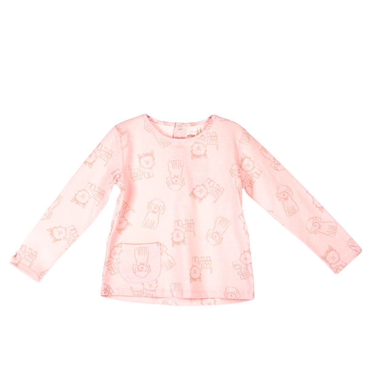 PILLIN - Polera Manga Larga Bebé Niña Rosado Pillin PILLIN