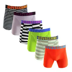 GIOVACCHINO - Pack de 6 Boxer Largo Algodón Hombre.