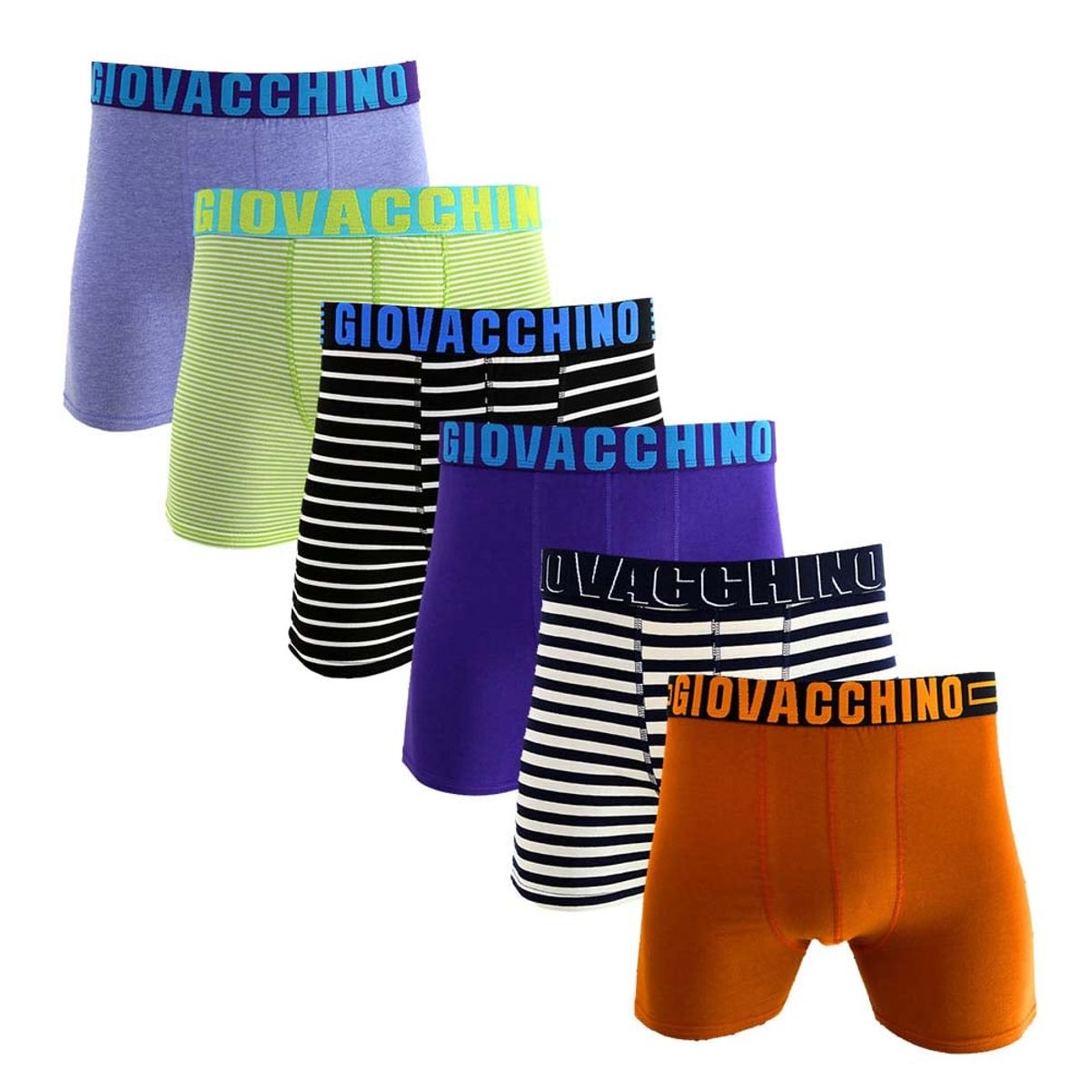 GIOVACCHINO - Pack de 6 Boxer Medio Algodón Hombre.