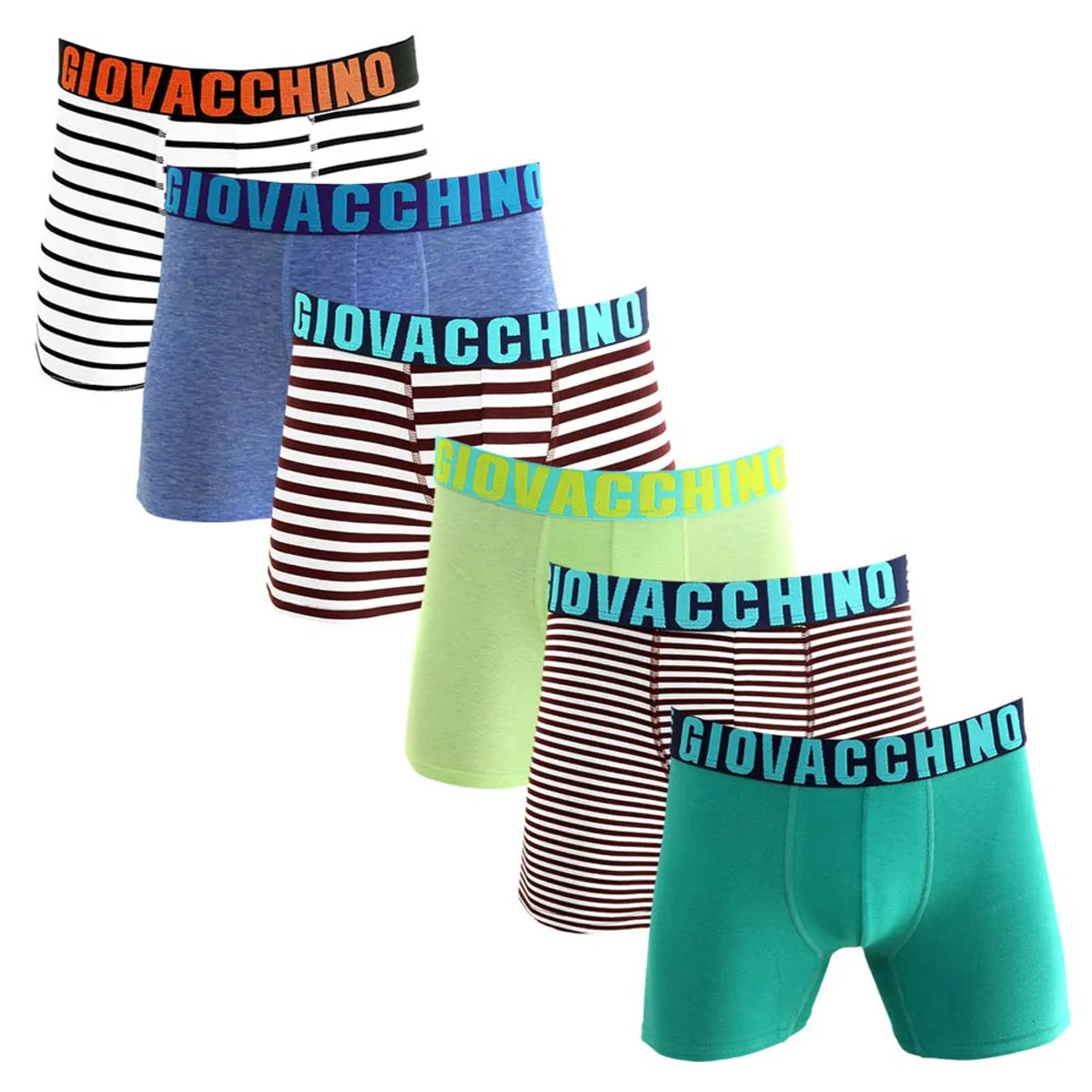 GIOVACCHINO - Pack de 6 Boxer Medio Algodón Hombre.