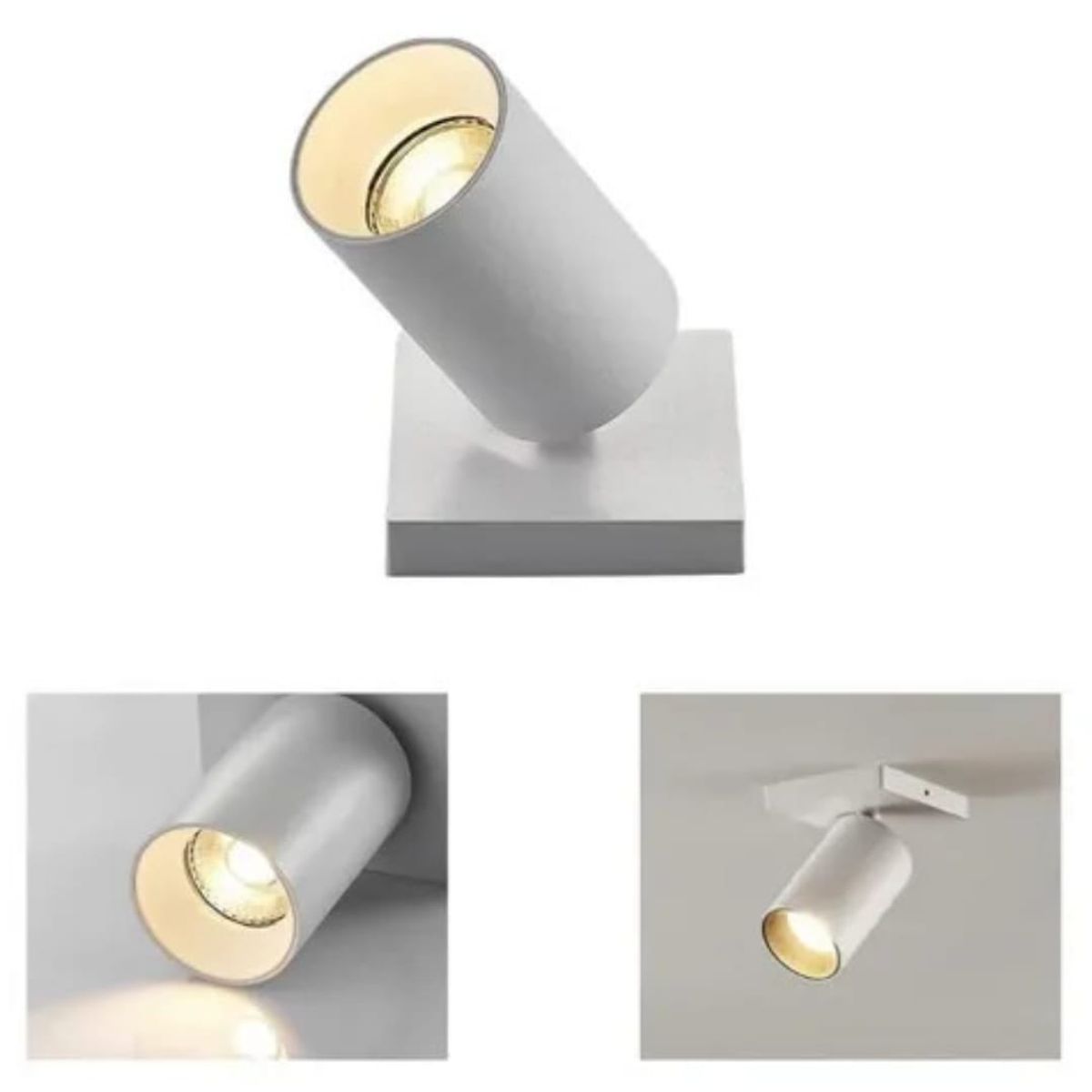 MEGABRIGHT - Foco Aplique Porta Gu10 Blanco Techo O Muro Orientable Luz Neutra