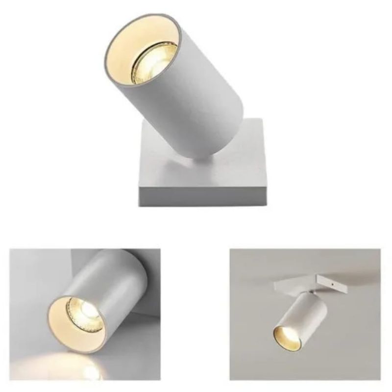 MEGABRIGHT - Foco Aplique Porta Gu10 Blanco Techo O Muro Orientable Luz Calida