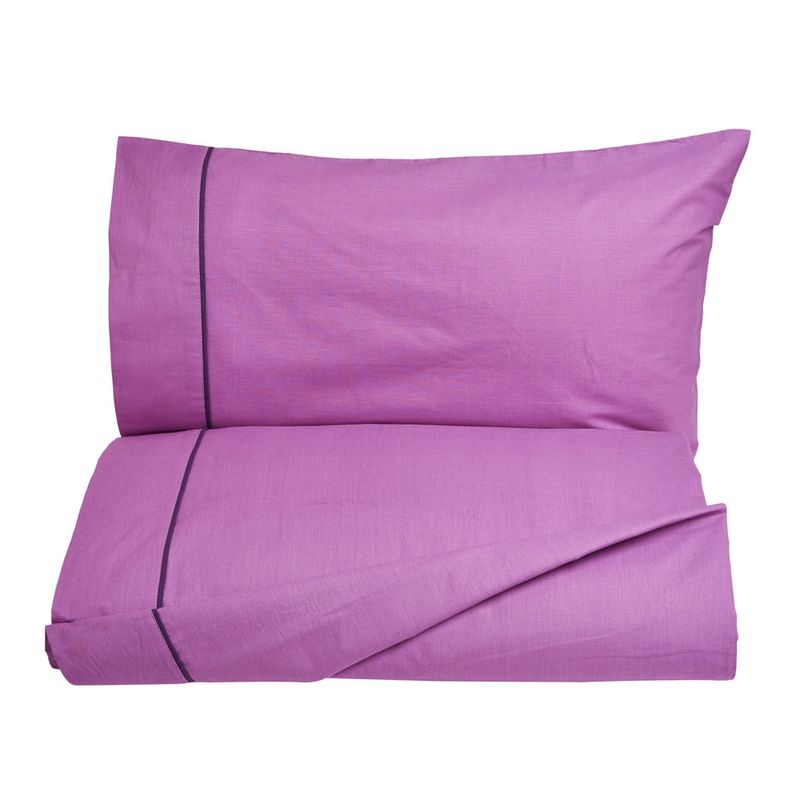 VELUTTI - Sábanas 2 Plazas 180 Hilos Violeta Velutti