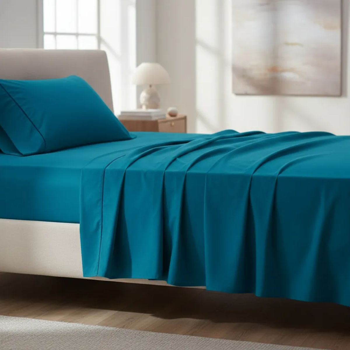 VELUTTI - Sábanas 2 Plazas 180 Hilos Petróleo Velutti