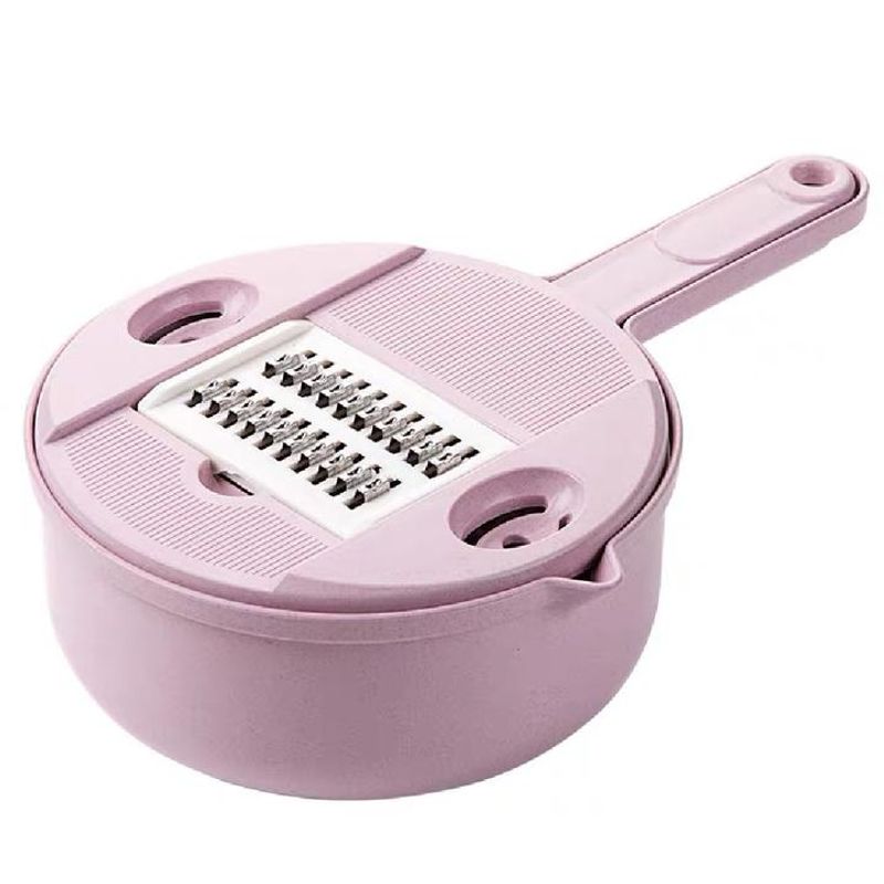 GENERICO - Picador Rallador Cortador Multiuso Frutas Verduras Vegetales Rosa