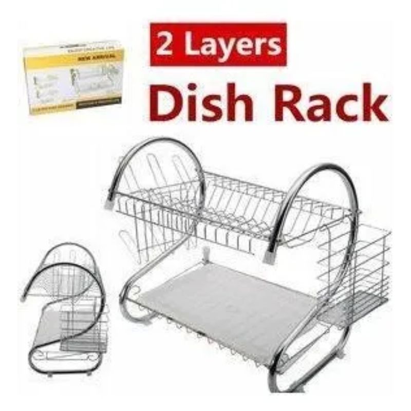 GENERICO - Utensilio Cocina Kitchen Sense 2-LAYER Dish Drainer