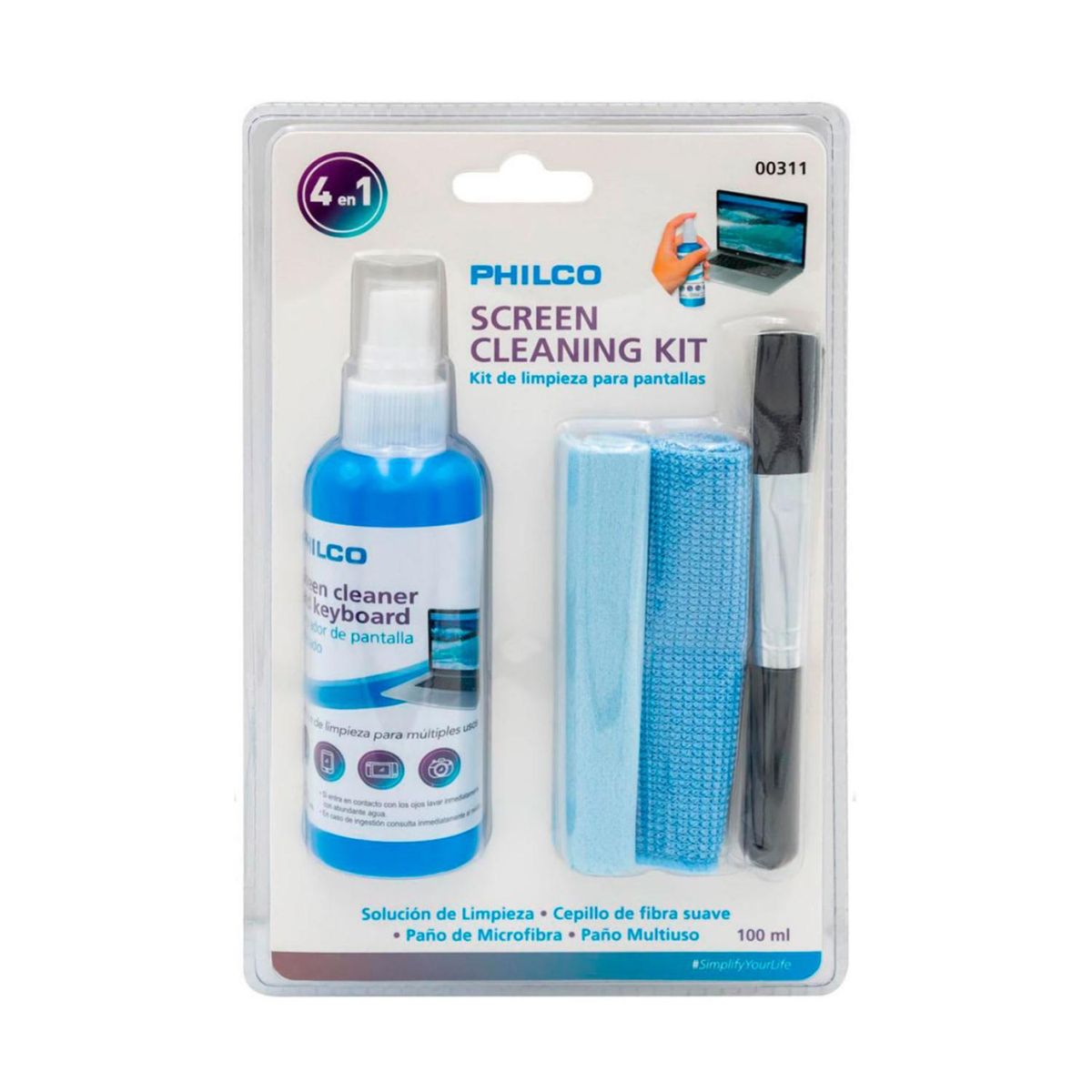 PHILCO - Kit De Limpiador 4 En 1 Philco