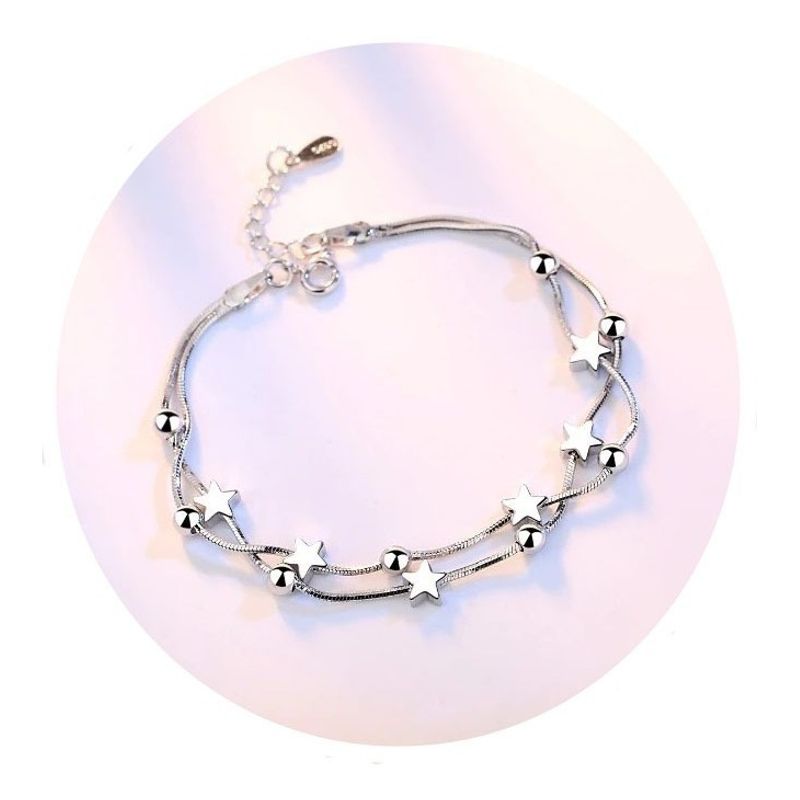 GENERICO - Pulsera De Plata 925 Estrellas Esfera