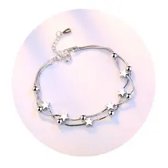 GENERICO - Pulsera De Plata 925 Estrellas Esfera