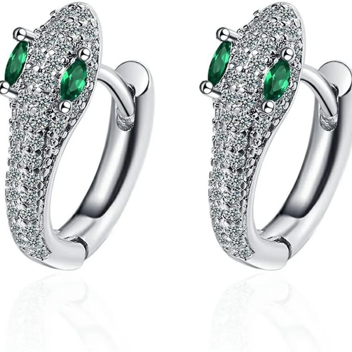 GENERICO - Aros De Serpiente Plata Fina 925 Brillante