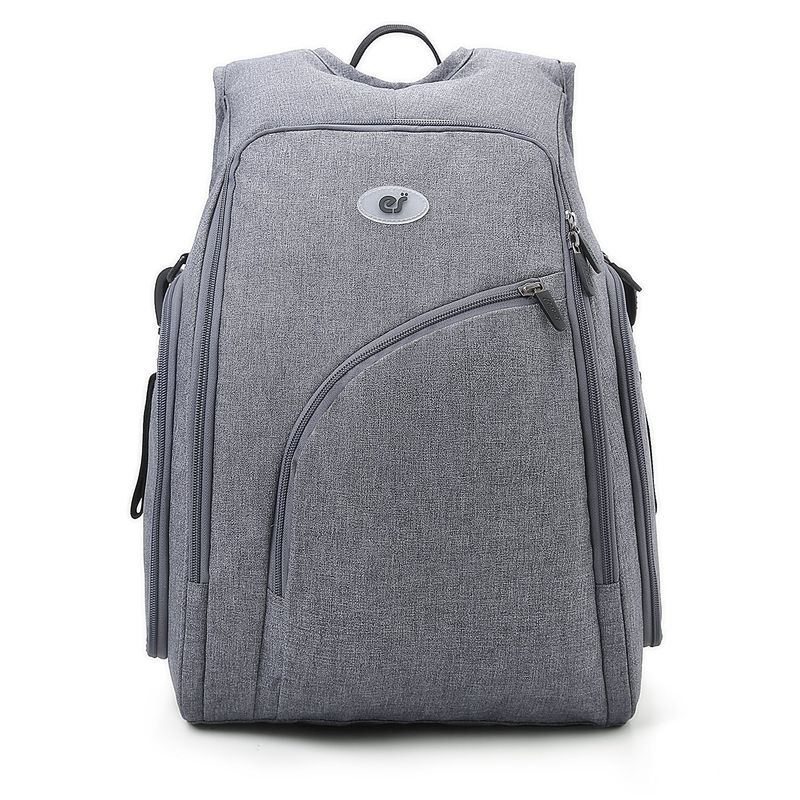 MOMMORE - MOMMORE MOCHILA PARA PAÑALES 360 - APERTURA COMPLETA - GRIS