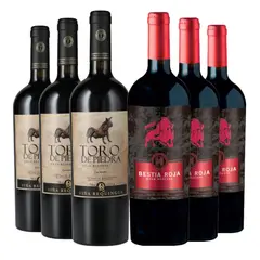BBVINOS - 6 Vinos Parrilleros: Toro De Piedra Ca + Bestia Roja Gran Rva Cs
