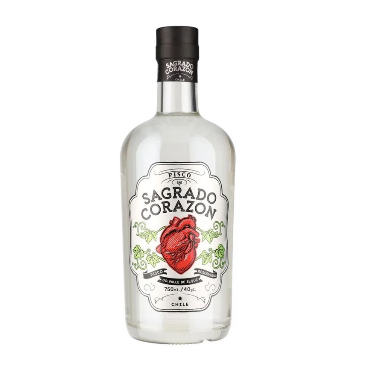 GENERICO - Pisco Sagrado Corazón Transparente 750ml 40º