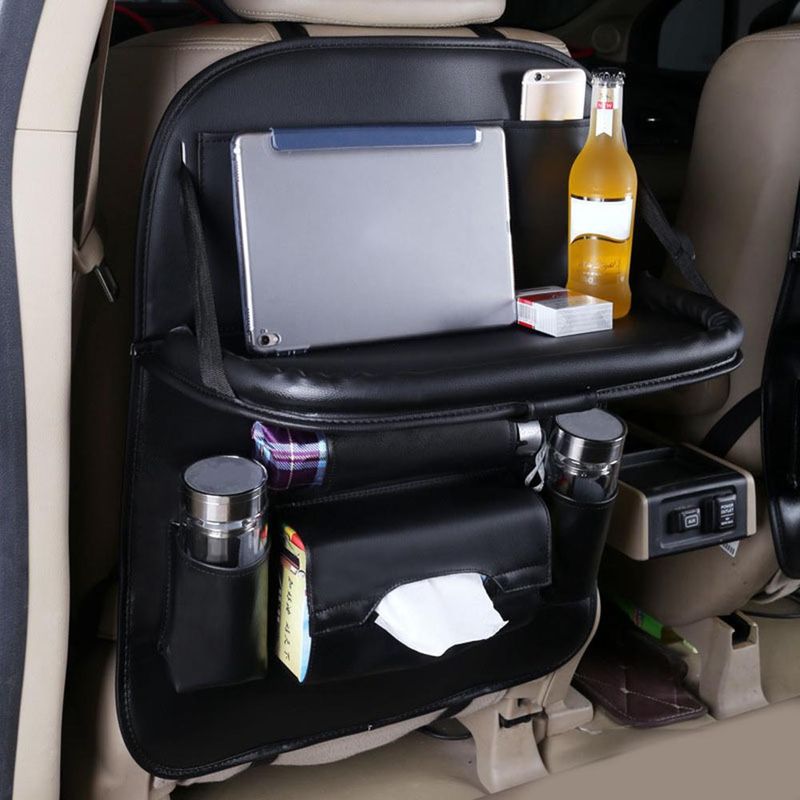 GENERICO - Organizador Auto Asiento Con Mesa Ecocuero