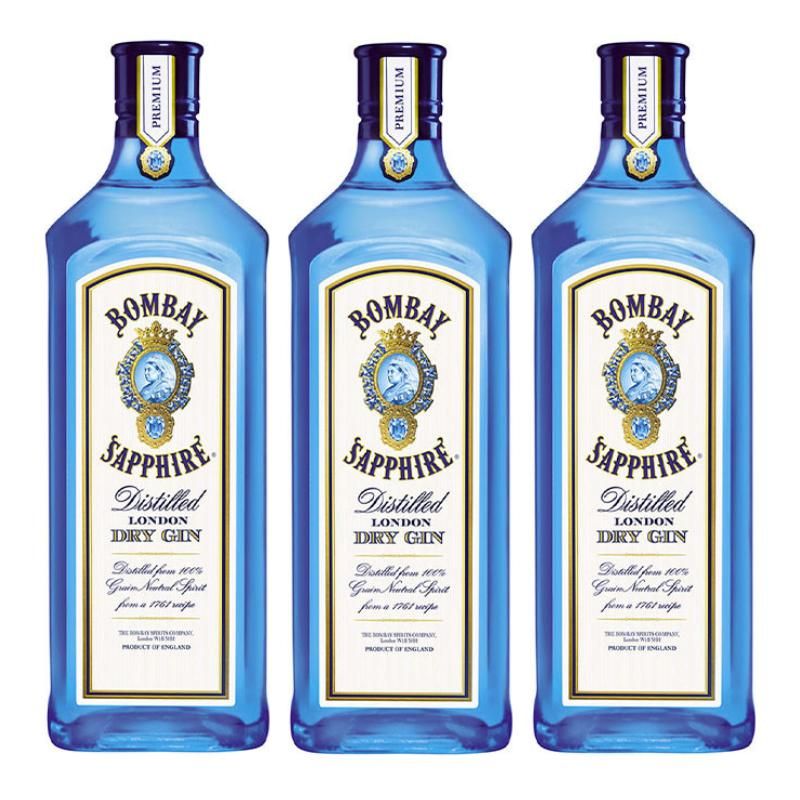 BOMBAY - 3 Gin Bombay Sapphire 750ml. - Turquesa