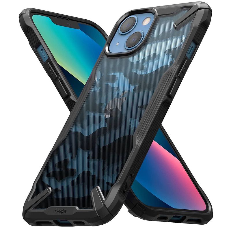 GENERICO - Carcasa Ringke Fusion-X Para iPhone 13 Normal - Camo Black