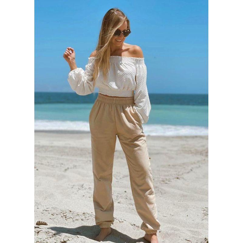 ANAFI - Sweatpants Mujer Anafi Beige