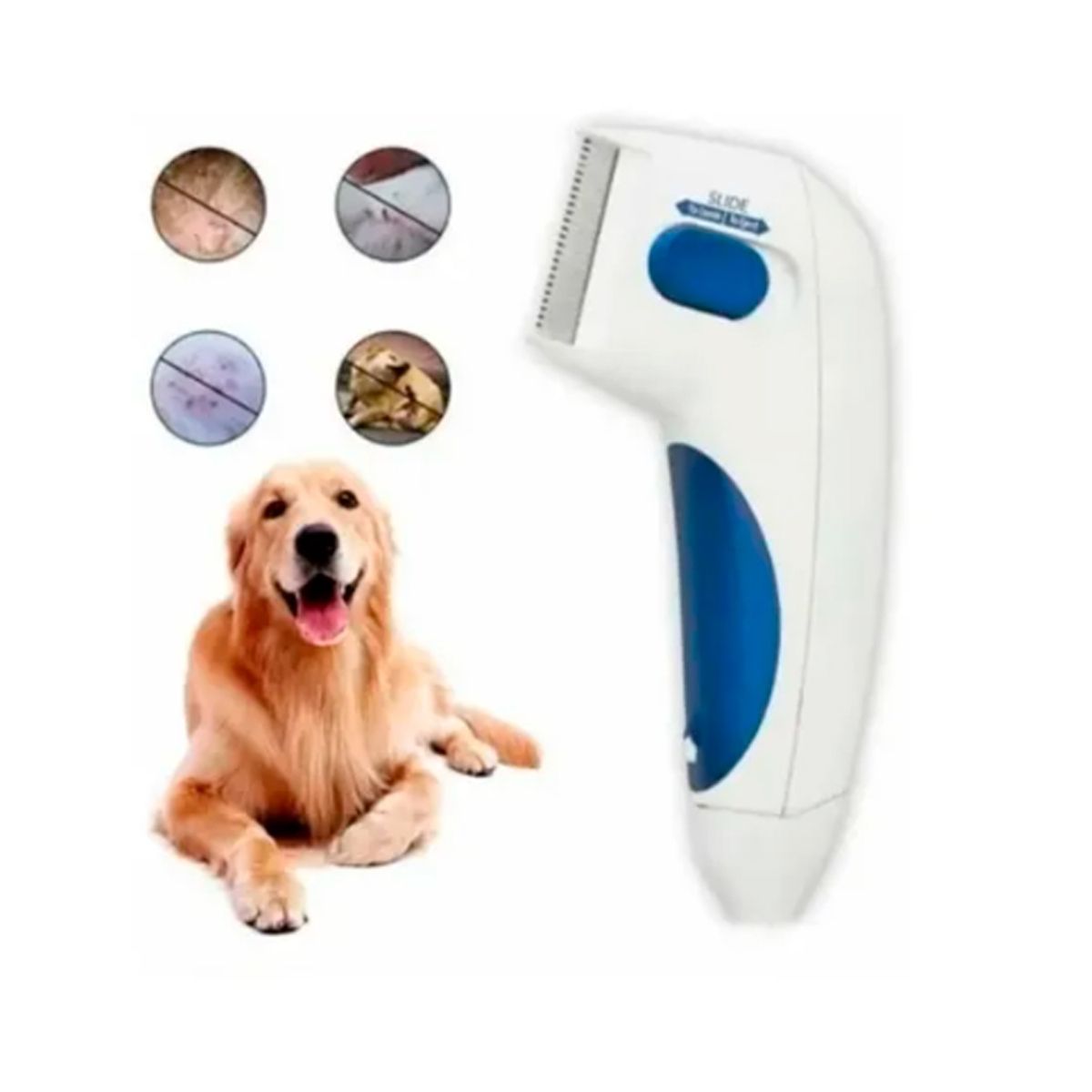 GENERICO - Peine Mata Pulgas Perros Y Gatos Usa Baterías