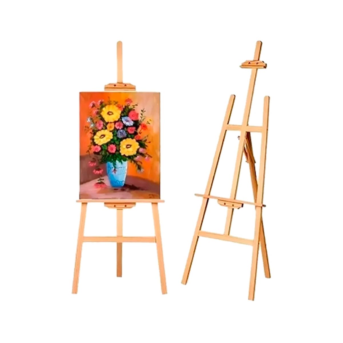 GENERICO - Atril Caballete Para Pintar De Madera Ajustable 1.2 Mts