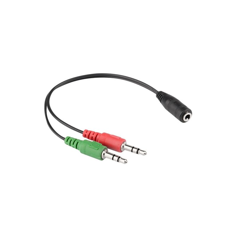 GENERICO - Splitter Audio 3.5mm Plug Microfono Audifono Macho Hembra GENERICO