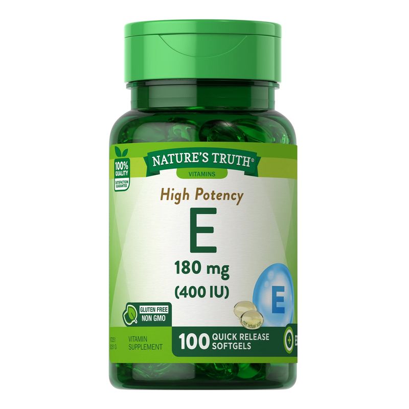NATURE'S TRUTH - Vitamina E 400 IU - 100 Cápsulas Blandas