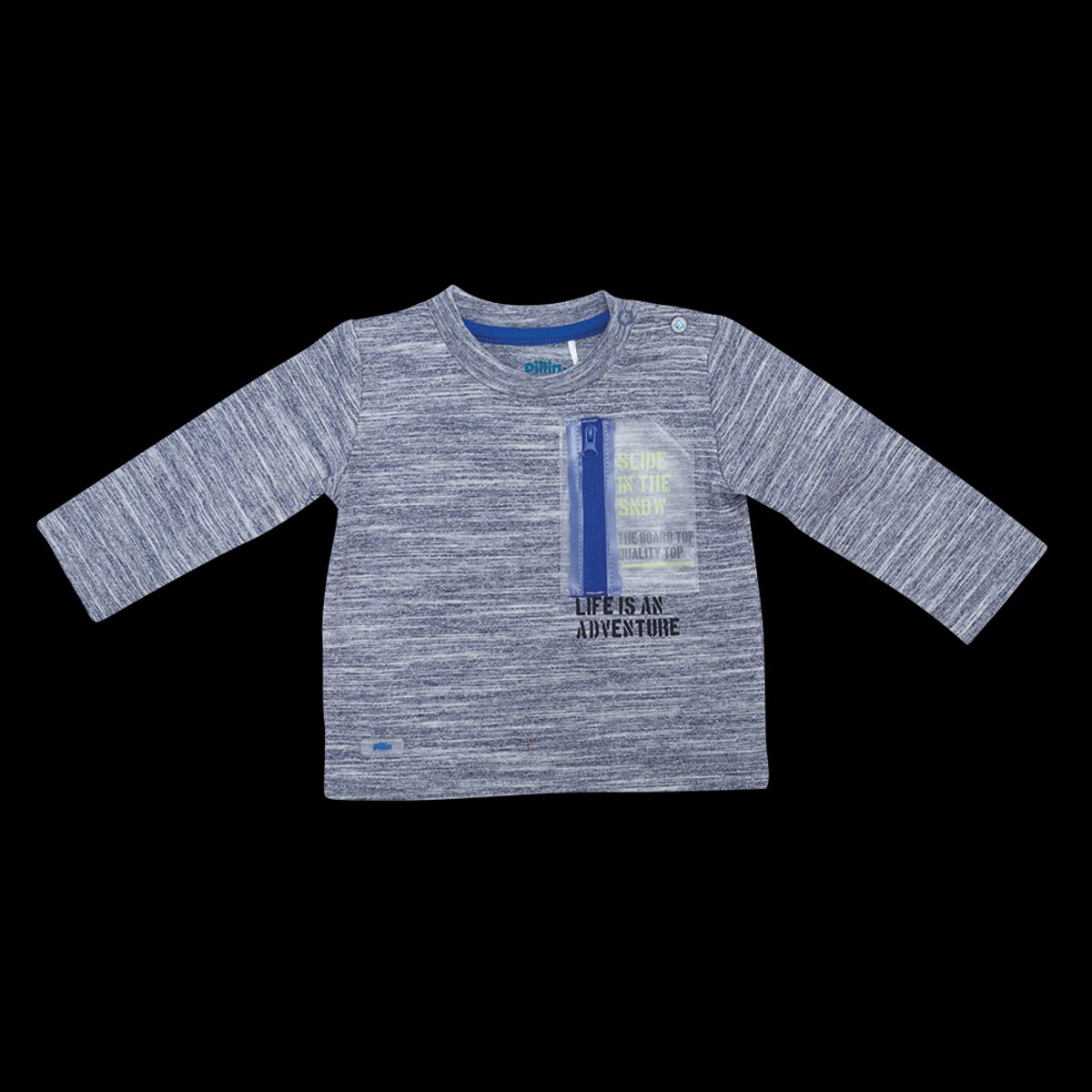 PILLIN - Polera Bebé Niño M/L Azul Pillin PILLIN