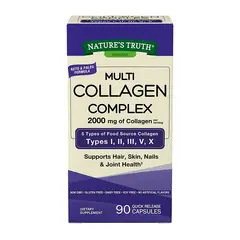 NATURE'S TRUTH - Colágeno Multi Collagen Complex Tipo I, II, III, V, X - 90 Cápsulas