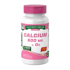 NATURE'S TRUTH - Calcio 600 mg + Vitamina D3 - 60 Comprimidos