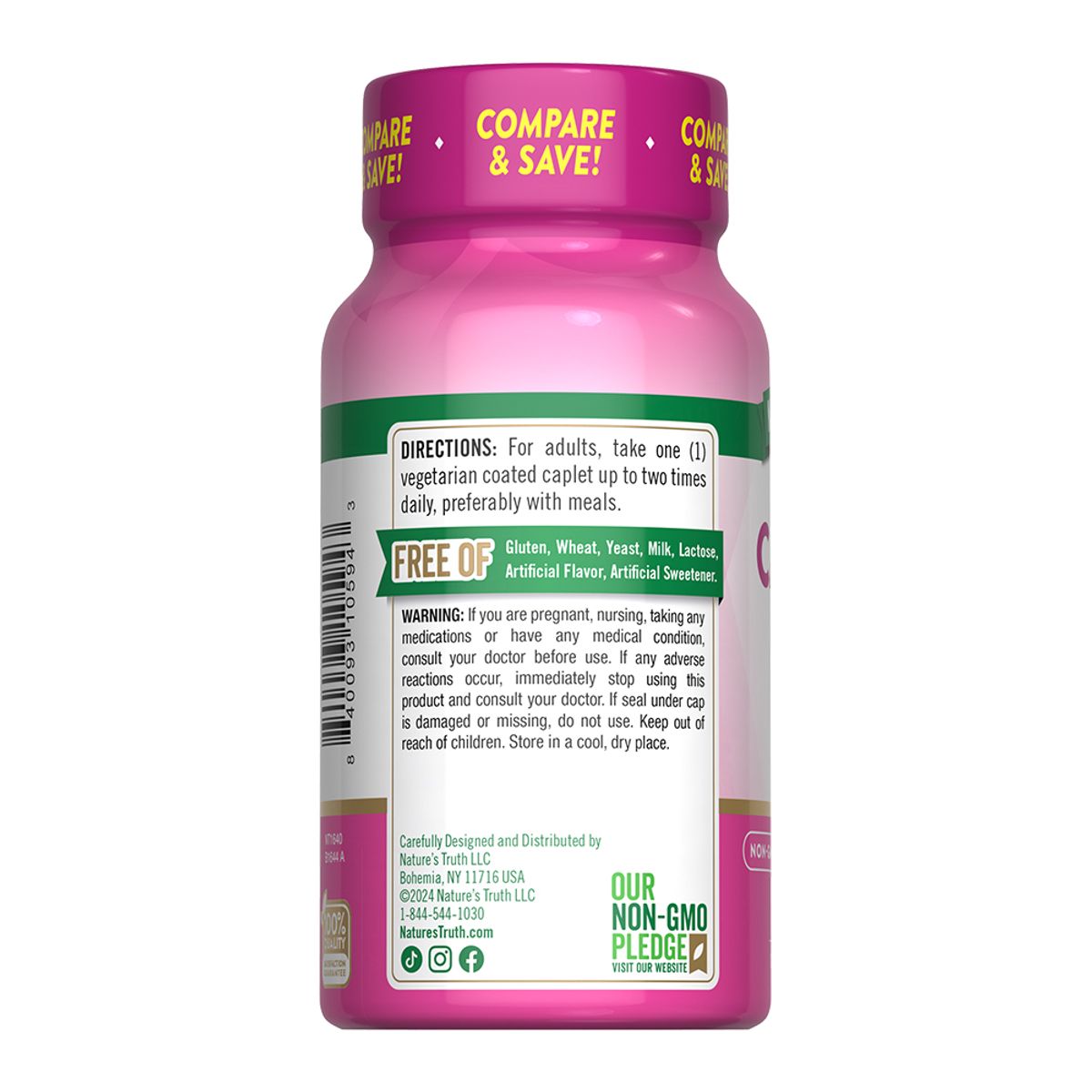 NATURE'S TRUTH - Calcio 600mg + Vitamina D3 60 Comprimidos NATURE'S TRUTH