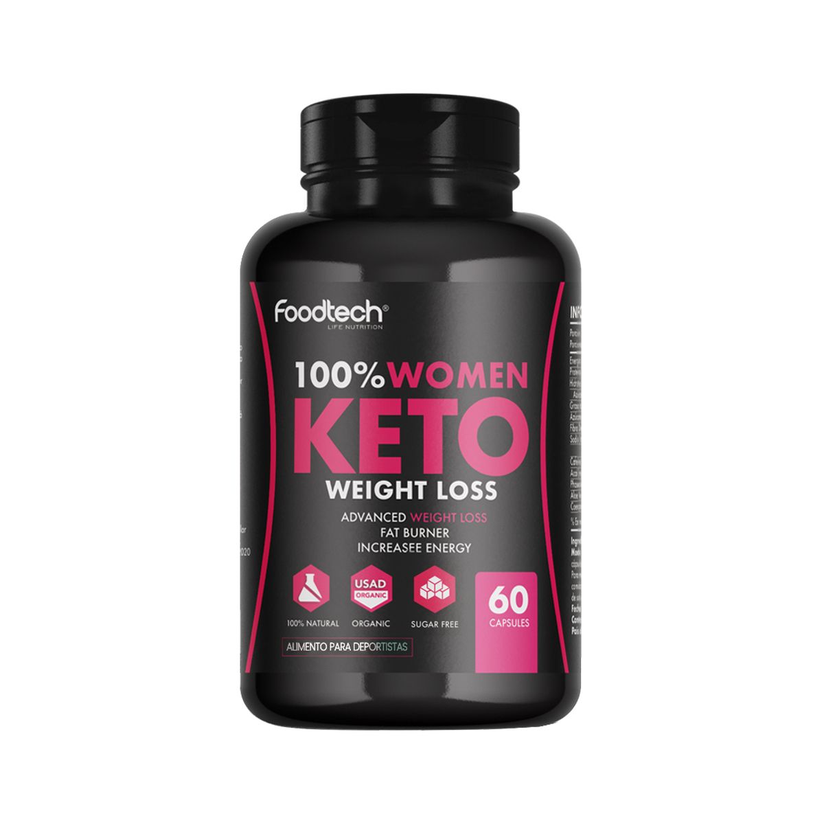 FOODTECH - 100% Women Keto Weight Loss 60 cap - Foodtech