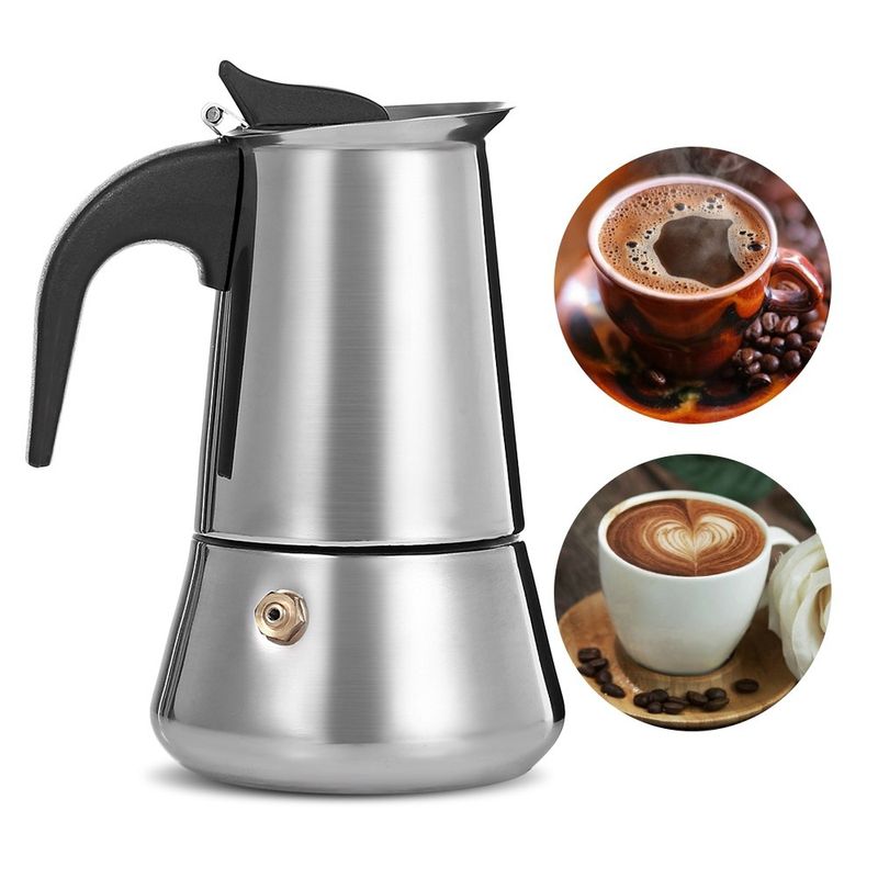 GENERICO - Cafetera italiana acero inoxidable 9 tazas.