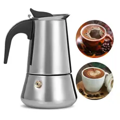 GENERICO - Cafetera italiana acero inoxidable 9 tazas.