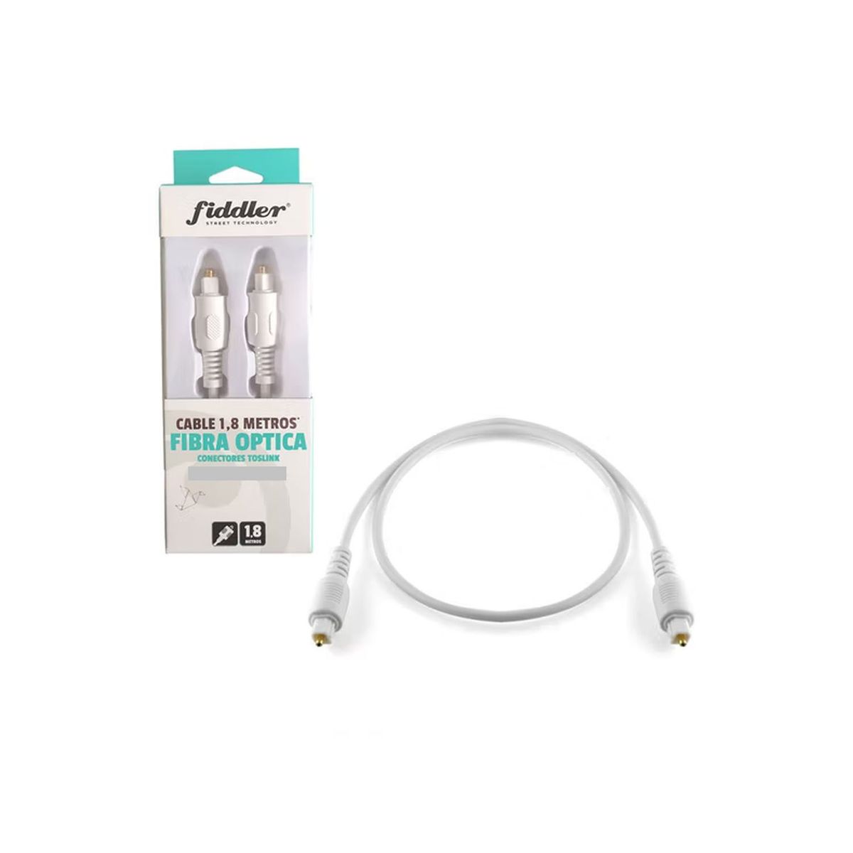 FIDDLER - Cable Fibra Optica 1.8mts Conectores Toslink Fiddler
